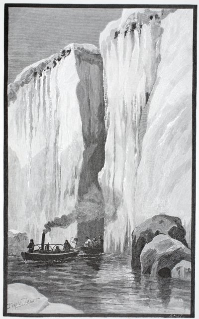 A Wonderful Lead Through a Split Floeberg, pub. London 1886 by J. Steeple Davis